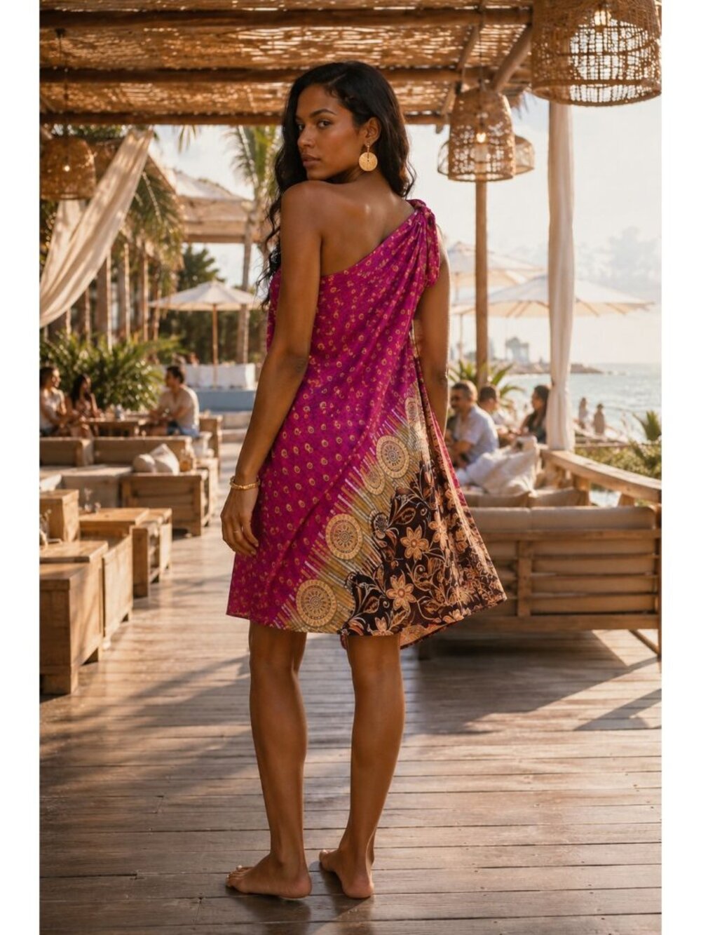 Convertible Boho Wrap Skirt Dress – Multi-Wear Vacation Style Floral & Geometric